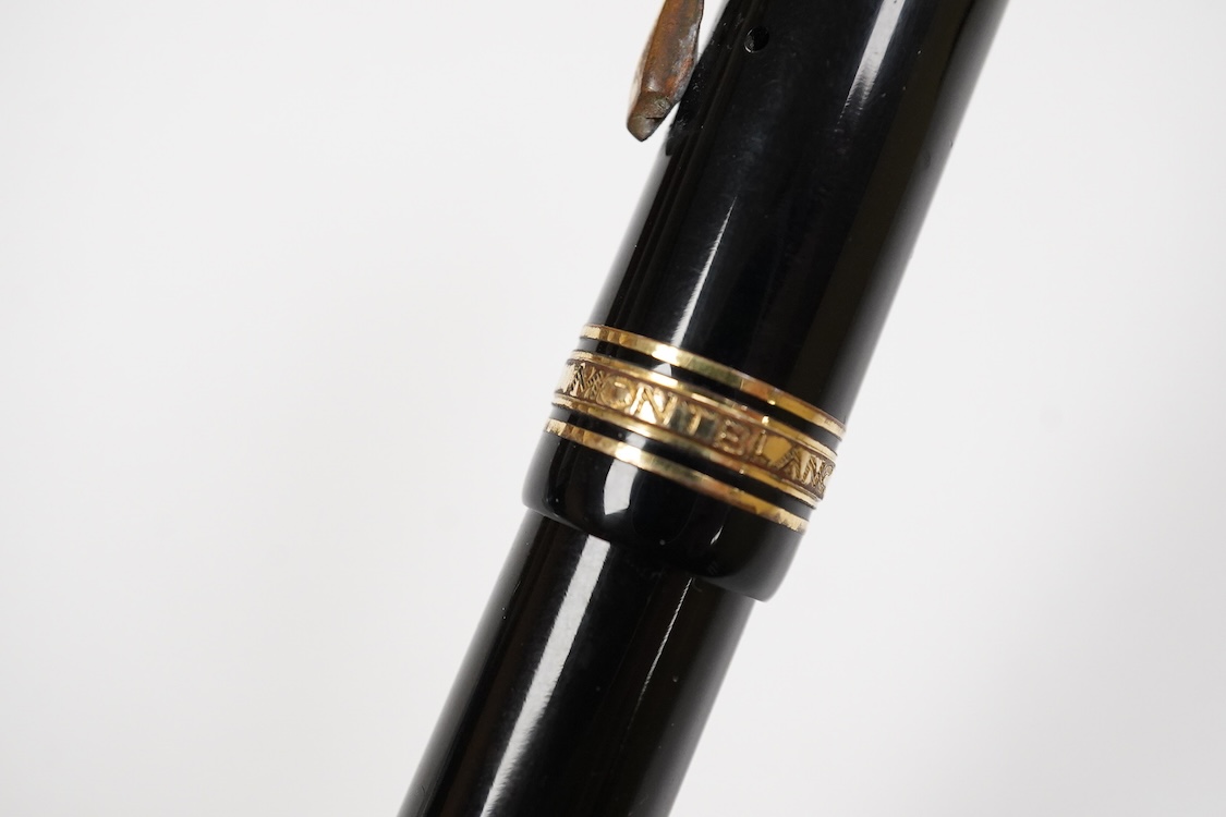 A Montblanc piston filler fountain pen which appears to be a size 6